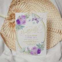 Baby shower van Paarse en goudvlasvlinder