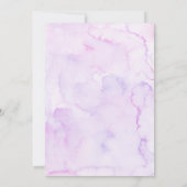 Baby shower van Paarse en goudvlasvlinder Kaart (Achterkant)