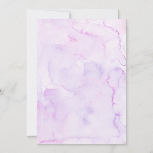 Baby shower van Paarse en goudvlasvlinder Kaart (Achterkant)