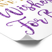 Baby shower van Paarse Gold Confetti Wust naar Bab Poster (Hoek)