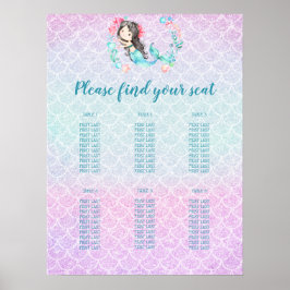 Baby shower van Paarse Zeemeermin Poster
