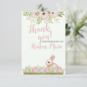 Baby shower van paashaas bedankkaart (Staand voorkant)