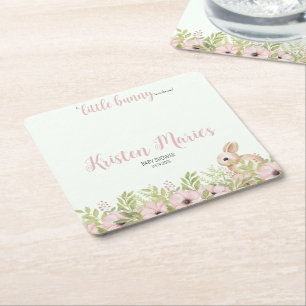 Baby shower van paashaas kartonnen onderzetters