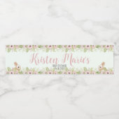 Baby shower van paashaas waterfles etiket (Enkel label)