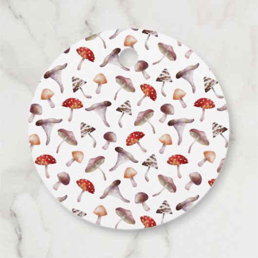 Baby shower van paddenstoel Boho Bedankjes Labels (Achterkant)