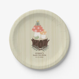 Baby shower van paddenstoelen Napkin Papieren Bordje