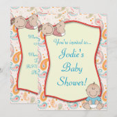 Baby shower van Paisley Kaart (Voorkant / Achterkant)