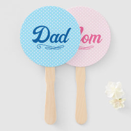 Baby shower van papa en mama handwaaier