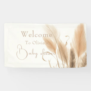 Baby shower van papegaaien spandoek