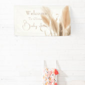 Baby shower van papegaaien spandoek (Insitu)