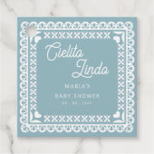 Baby shower van Papel Picado Cielito Lindo Bedankjes Labels (Voorkant)