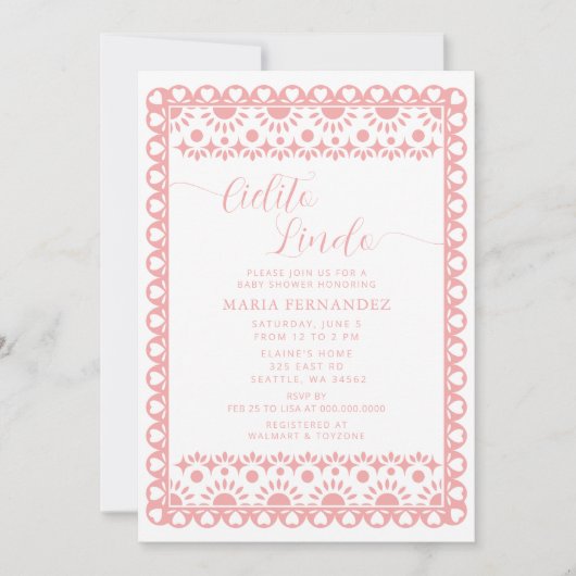 Baby shower van Papel Picado Cielito Lindo Kaart (Voorkant)