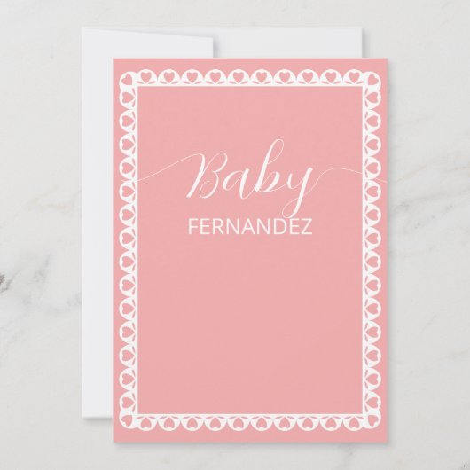 Baby shower van Papel Picado Cielito Lindo Kaart (Achterkant)