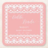 Baby shower van Papel Picado Cielito Lindo Kartonnen Onderzetters (Voorkant)