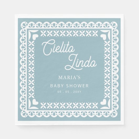 Baby shower van Papel Picado Cielito Lindo Servet (Voorkant)