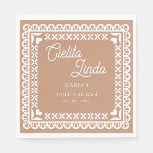 Baby shower van Papel Picado Cielito Lindo Servet (Voorkant)
