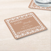Baby shower van Papel PicadoCielito Lindo Kartonnen Onderzetters (Schuin)