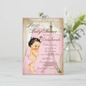  Baby shower van Parijs Kaart (Staand voorkant)