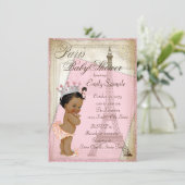 Baby shower van Parijs voor etnische Vintages Kaart (Staand voorkant)