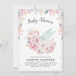Baby shower van pasgeboren Floral Kaart
