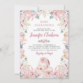 Baby shower van pasgeboren Floral Kaart