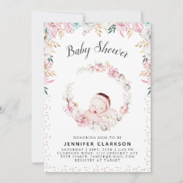 Baby shower van pasgeboren Floral Kaart