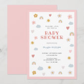 Baby shower van pastel kaart (Voorkant / Achterkant)