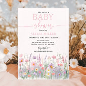 Baby shower van Pastel Wildflower Meadow Kaart