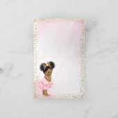 Baby shower van Pink Gold Princess Tutu Bedankkaart (Binnen)