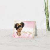 Baby shower van Pink Gold Princess Tutu Bedankkaart (Voorkant)