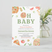 Baby shower van Pizza en Pacifiers Kaart (Staand voorkant)