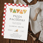 Baby shower van Pizza en Pacifiers Kaart<br><div class="desc">Maak kennis met onze heerlijke "Pizza and Pacifiers", de babydoucheuitnodigingen! Dit speelse en unieke uitnodigingsontwerp is perfect voor ouders die van een goed stuk pizza houden en niet kunnen wachten om hun kleine in de wereld te verwelkomen. De uitnodiging is voorzien van een afbeelding van een heerlijke pizza met mondwater,...</div>