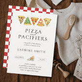 Baby shower van Pizza en Pacifiers Kaart