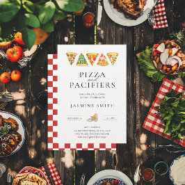 Baby shower van Pizza en Pacifiers Kaart