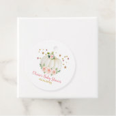 Baby shower van pompoen bedankjes labels (In situ)