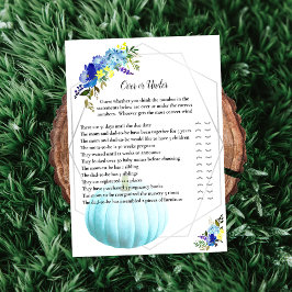 Baby shower van pompoen, boven of onder | Blauw Kaart