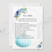 Baby shower van pompoen, boven of onder | Blauw Kaart (Voorkant)