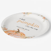 Baby shower van pompoen papieren bordje (Gekanteld)