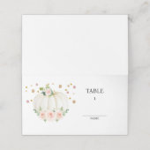 Baby shower van pompoen plaatskaartje (Buitenkant ongevouwen)