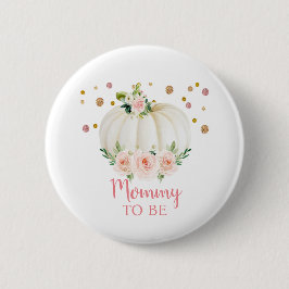 Baby shower van pompoen ronde button 5,7 cm