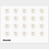Baby shower van pompoen ronde sticker (Vel)