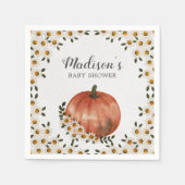 Baby shower van pompoen servet (Voorkant)