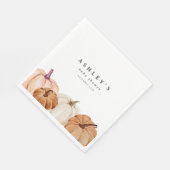 Baby shower van pompoen servet (Hoek)