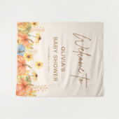 Baby shower van pompoen wandkleed (Voorkant (horizontaal))