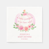 Baby shower van pompoenbloemmeisje servet (Voorkant)