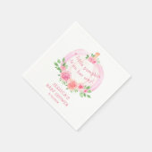 Baby shower van pompoenbloemmeisje servet (Hoek)