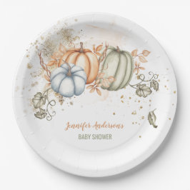 Baby shower van pompoenen papieren bordje