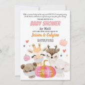 Baby shower van pompoenmeisje per post Woodland An Kaart (Voorkant)