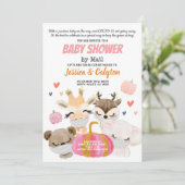Baby shower van pompoenmeisje per post Woodland An Kaart (Staand voorkant)