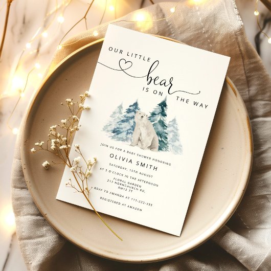 Baby shower van poolbeer kaart